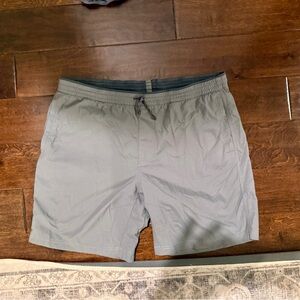 Kuhl Men's Athletic Shorts - Light Gray with Dark Gray Waistband